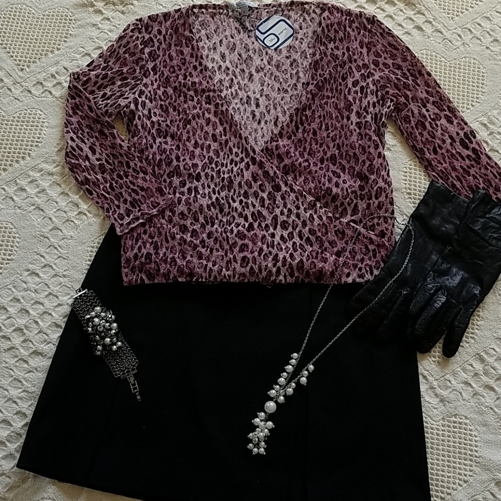 Animal Print Wrap Top from Portugal